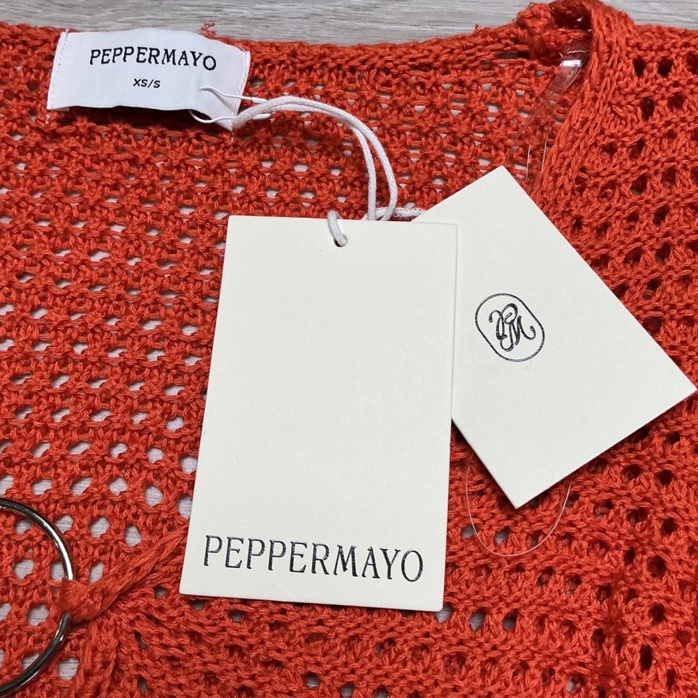 Peppermayo Sunriser Crochet Mini Dress Red XS/S New With Tags - Picture 6 of 6
